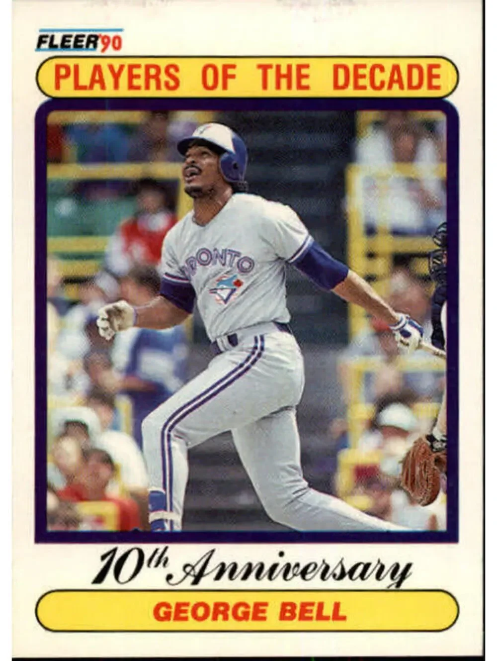 1990 George Bell Fleer Baseball Card #628